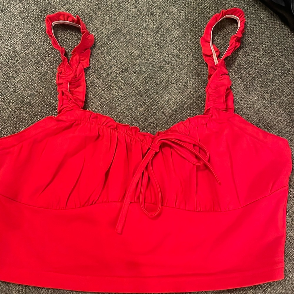 red crop top